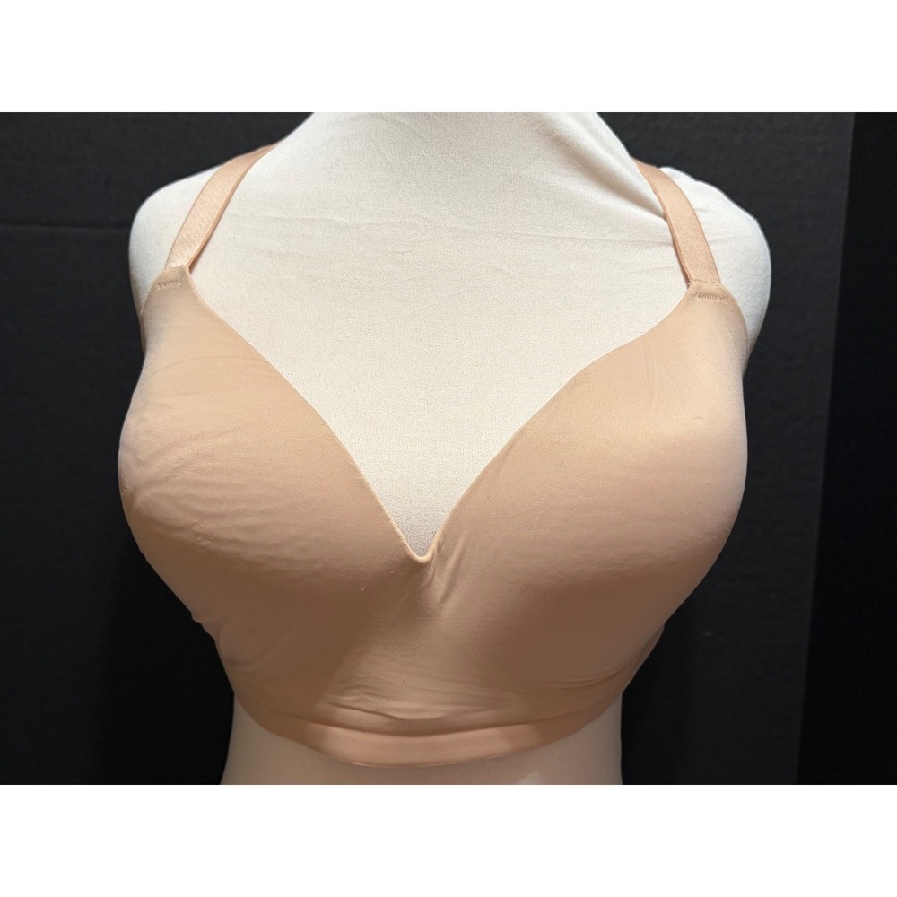 Soma Enbliss Luxe Wireless Lace Strap J Hook Bra Nude 42C Racerback Convertible
